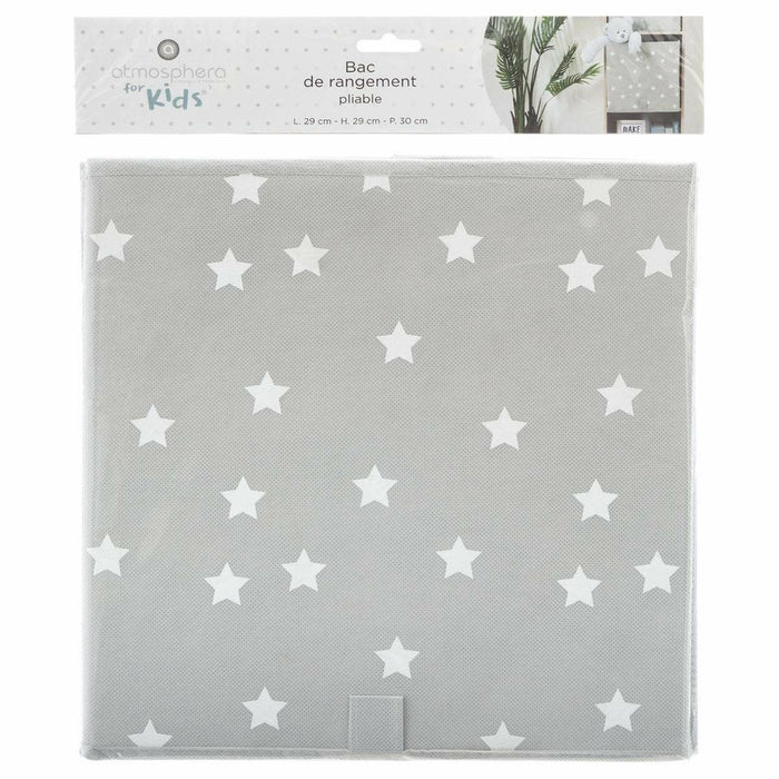 Cesta Multiusos Atmosphera Infantil Estrellas Textil (29 x 29 x 29 cm)