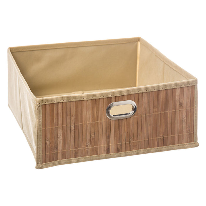 Caja de Almacenamiento 5five 31 x 31 x 13.5 cm Baños Natural Bambú 31 x 31 x 31 cm