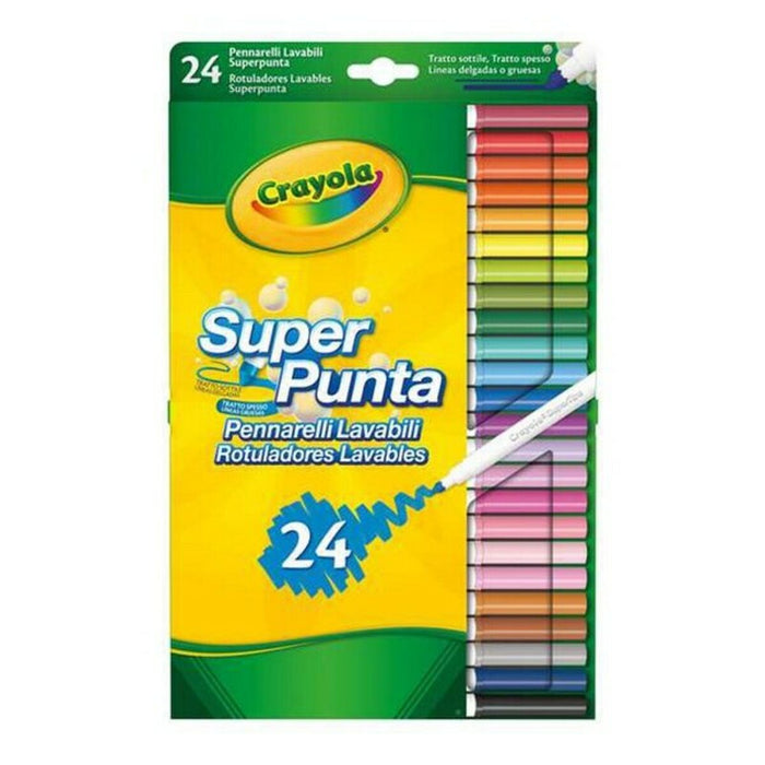 Rotuladores Crayola B01BF6F20K Lavable (24 uds)