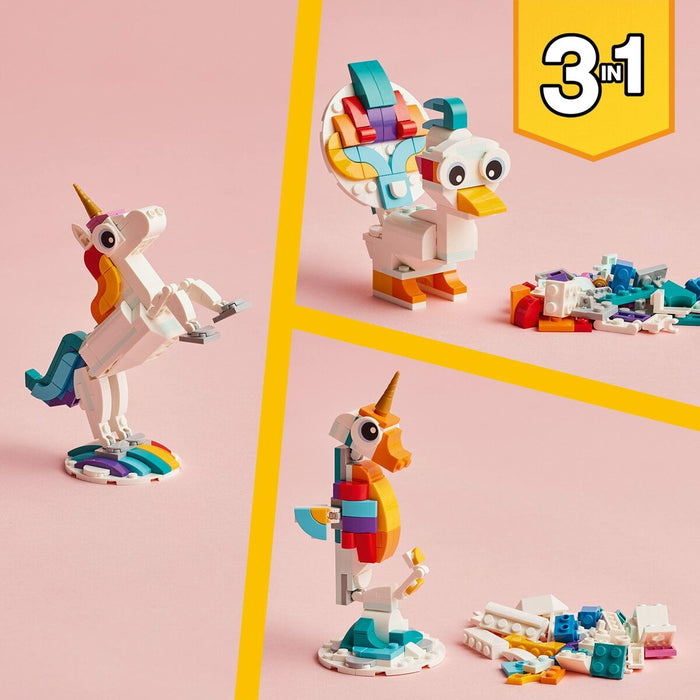 Playset Lego Creator Magic Unicorn 31140 3 en 1 145 Piezas