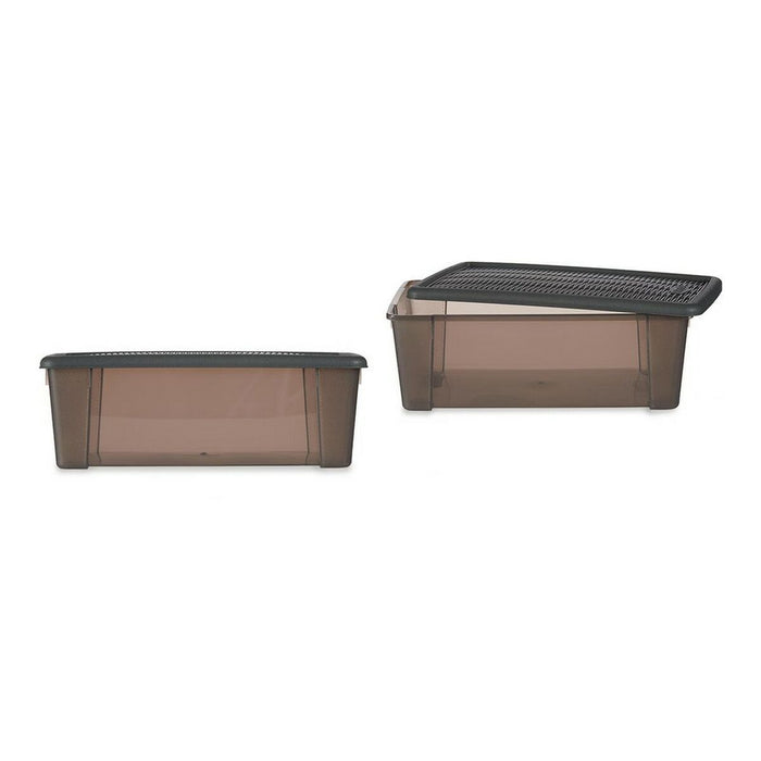 Caja con Tapa Stefanplast Elegance Gris 19,5 x 11,5 x 33 cm 5 L