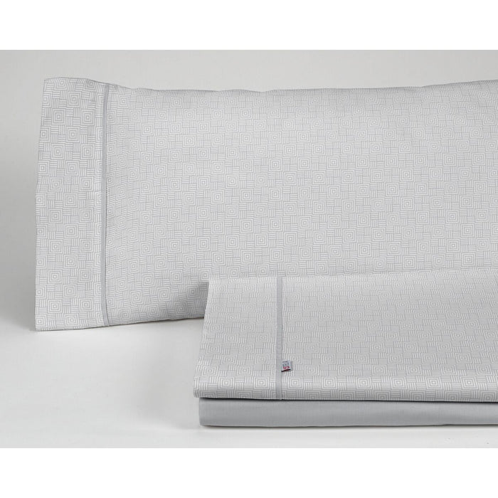 Juego de Sábanas Alexandra House Living Estelia Gris Perla Cama de 90 3 Piezas