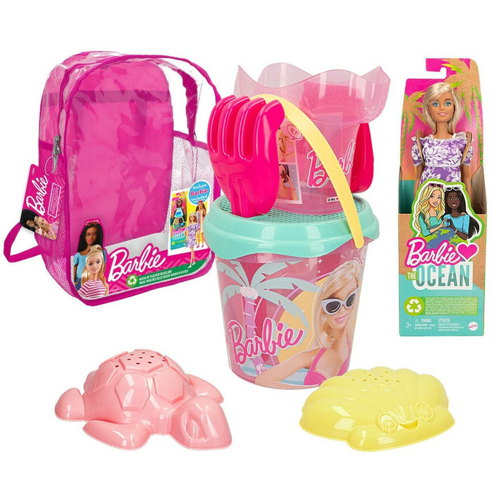 Set de Juguetes de Playa Barbie 8 Piezas 18 x 16 x 18 cm