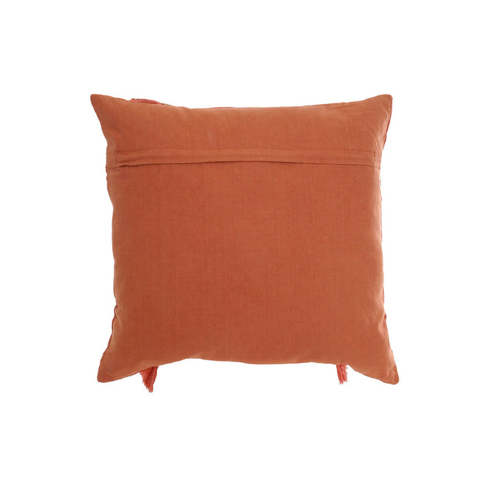 Cojín DKD Home Decor Coral Cuadrada Flecos 45 x 10 x 45 cm