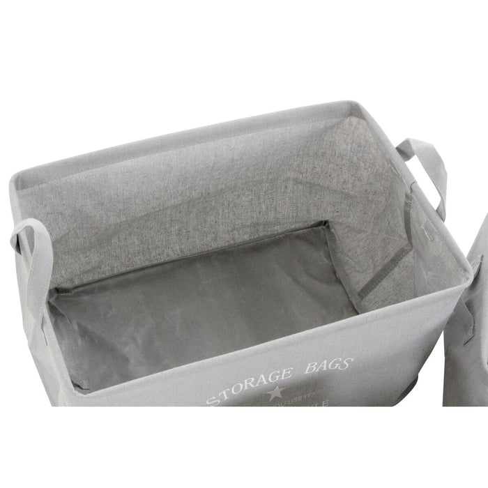 Juego de Cestas DKD Home Decor Verde Gris Crema Azul marino Loft 39 x 27 x 24 cm (4 Piezas)