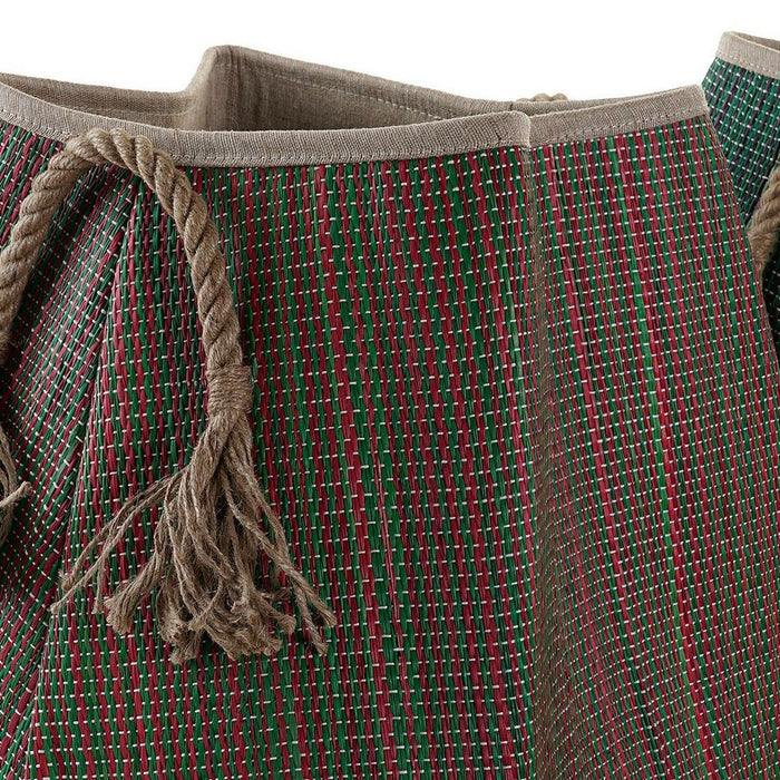 Cesta DKD Home Decor 8424001834440 Rojo Marrón Verde Fibra natural 40 x 40 x 38 cm Boho (2 Unidades)