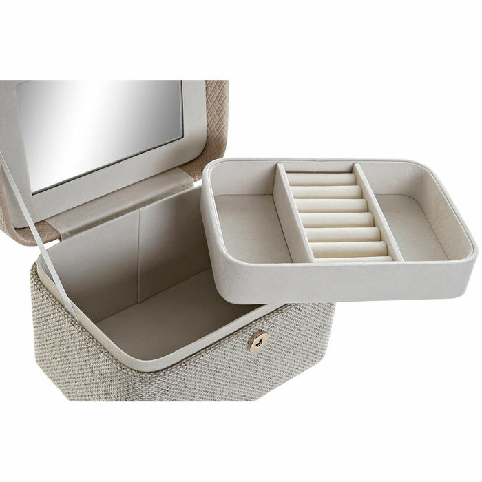 Caja-Joyero DKD Home Decor 17 x 12 x 10 cm Beige