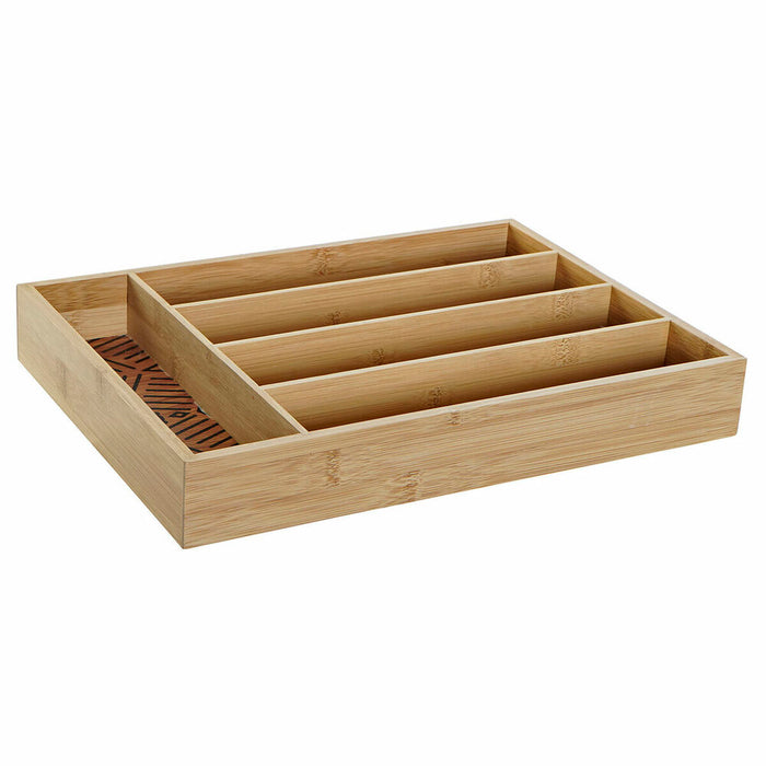 Cesta Multiusos DKD Home Decor Negro Natural Bambú 25,5 x 35,5 x 5 cm