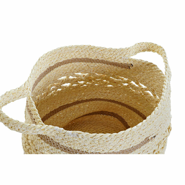 Juego de Cestas DKD Home Decor Natural Fibra (2 pcs) (40 x 40 x 34 cm)