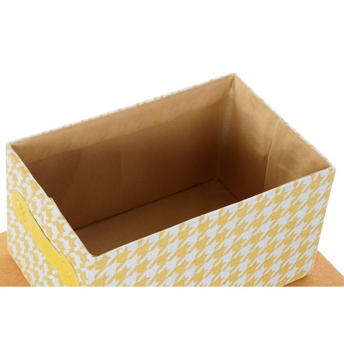 Set de Cajas Organizadoras Apilables DKD Home Decor Gris Azul Amarillo 40 x 30 x 20 cm