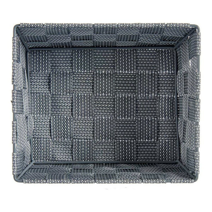 Cesta Trenzada 18 x 8 x 21 cm Gris Tela