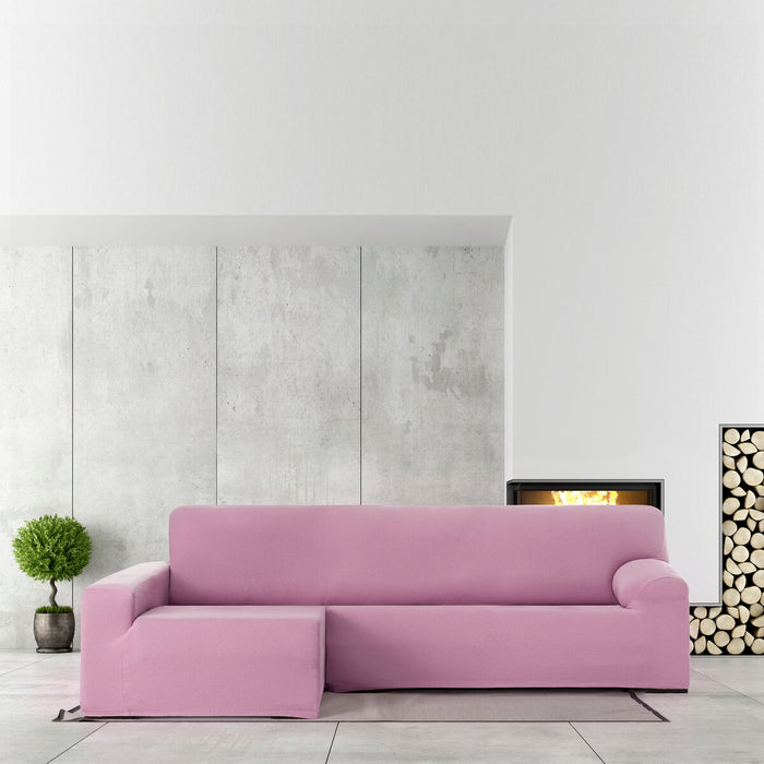 Funda para chaise longue de brazo largo izquierdo Eysa BRONX Rosa 170 x 110 x 310 cm