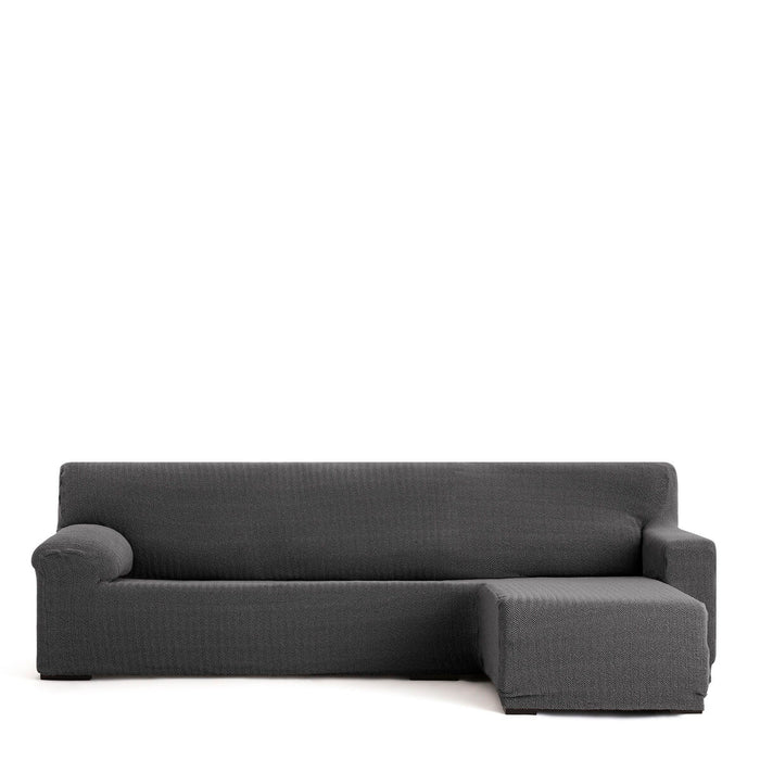 Funda para chaise longue de brazo corto derecho Eysa JAZ Gris oscuro 120 x 120 x 360 cm