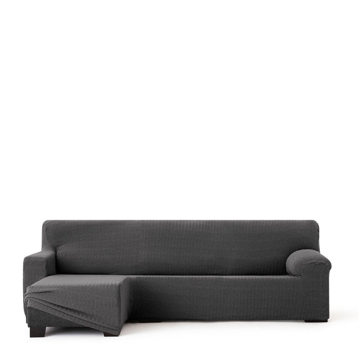 Funda para chaise longue de brazo corto izquierdo Eysa JAZ Gris oscuro 120 x 120 x 360 cm