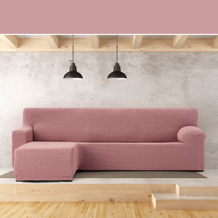 Funda para chaise longue de brazo corto izquierdo Eysa JAZ Rosa 120 x 120 x 360 cm