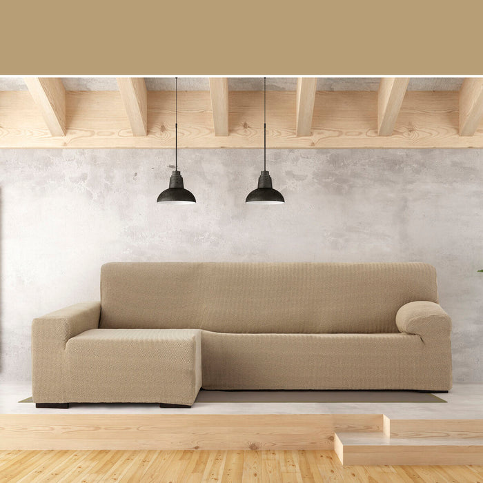 Funda para chaise longue de brazo largo izquierdo Eysa JAZ Beige 180 x 120 x 360 cm