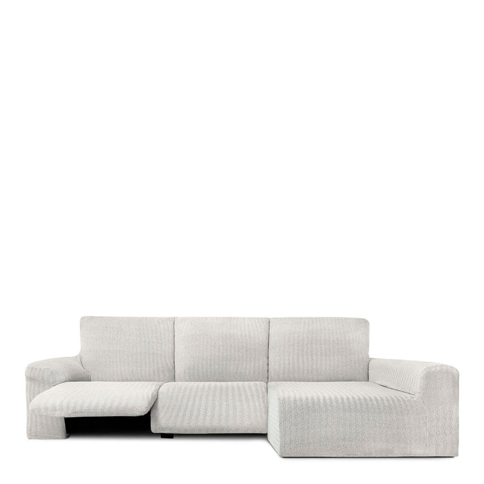 Funda para chaise longue de brazo largo derecho Eysa JAZ Blanco 180 x 120 x 360 cm