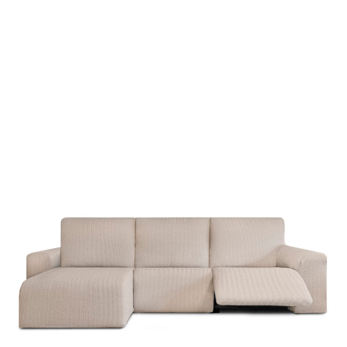 Funda para chaise longue de brazo corto izquierdo Eysa JAZ Beige 120 x 120 x 360 cm