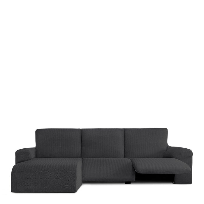 Funda para chaise longue de brazo corto izquierdo Eysa JAZ Gris oscuro 120 x 120 x 360 cm