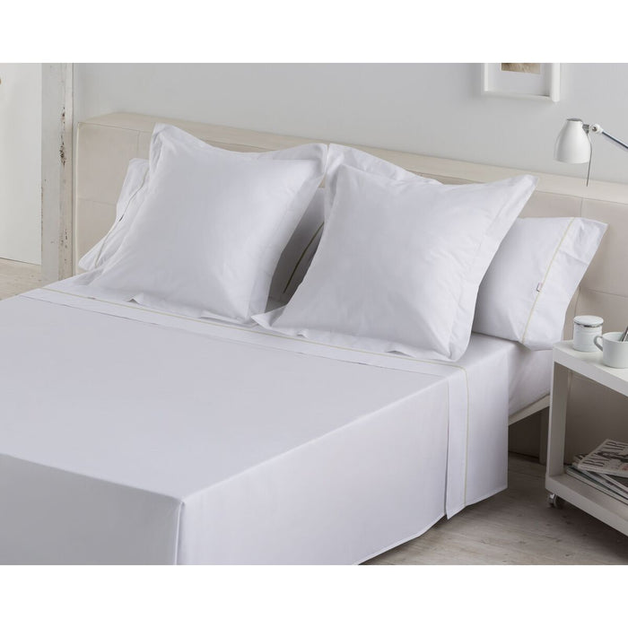 Juego de Sábanas Alexandra House Living Blanco Cama de 150 3 Piezas