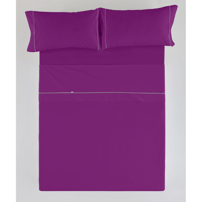 Juego de Sábanas Alexandra House Living Morado Cama de 200 4 Piezas