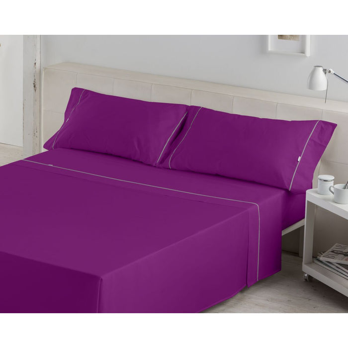 Juego de Sábanas Alexandra House Living Morado Cama de 200 4 Piezas