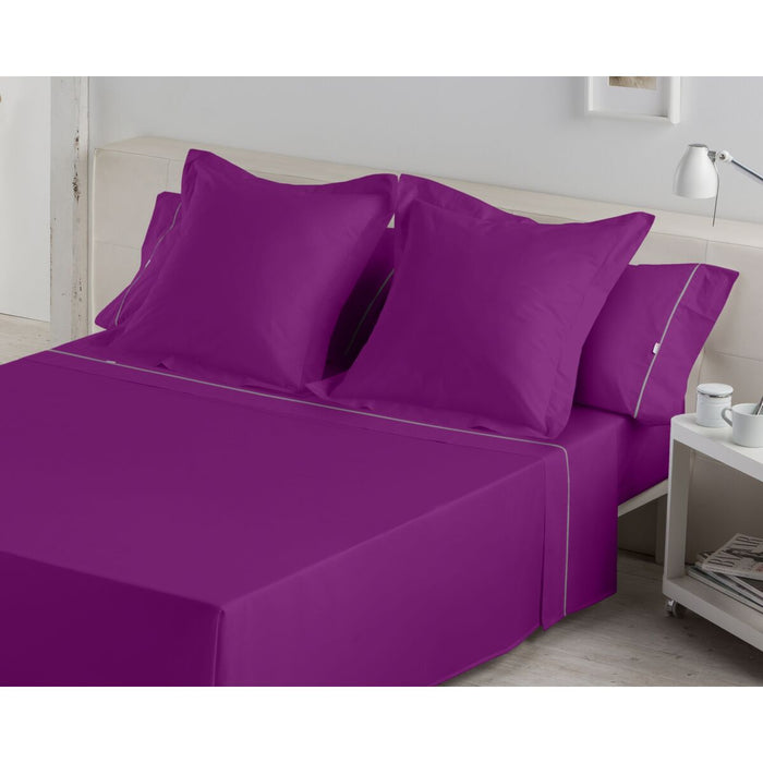 Juego de Sábanas Alexandra House Living Morado Cama de 200 4 Piezas