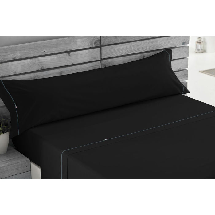 Juego de Sábanas Alexandra House Living Negro Cama de 105 3 Piezas