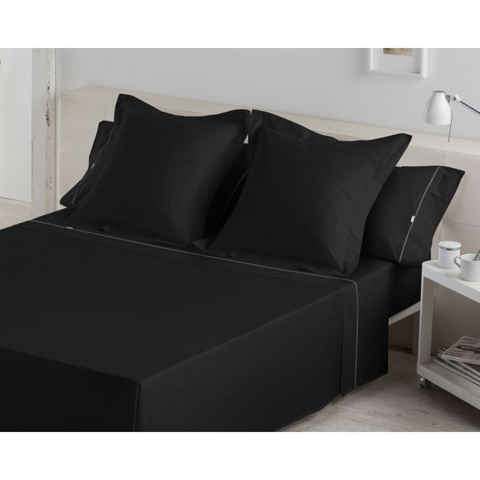 Juego de Sábanas Alexandra House Living Negro Cama de 105 3 Piezas