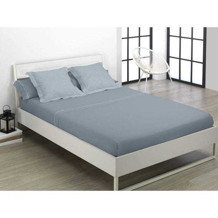 Juego de Sábanas Alexandra House Living Acero Gris Acero Cama de 105 3 Piezas