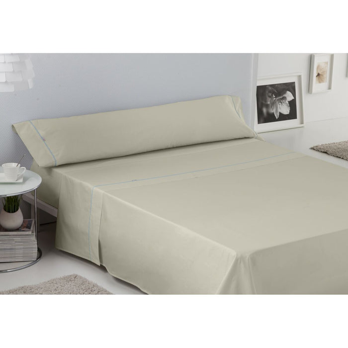 Juego de Sábanas Alexandra House Living Beige Cama de 105 3 Piezas