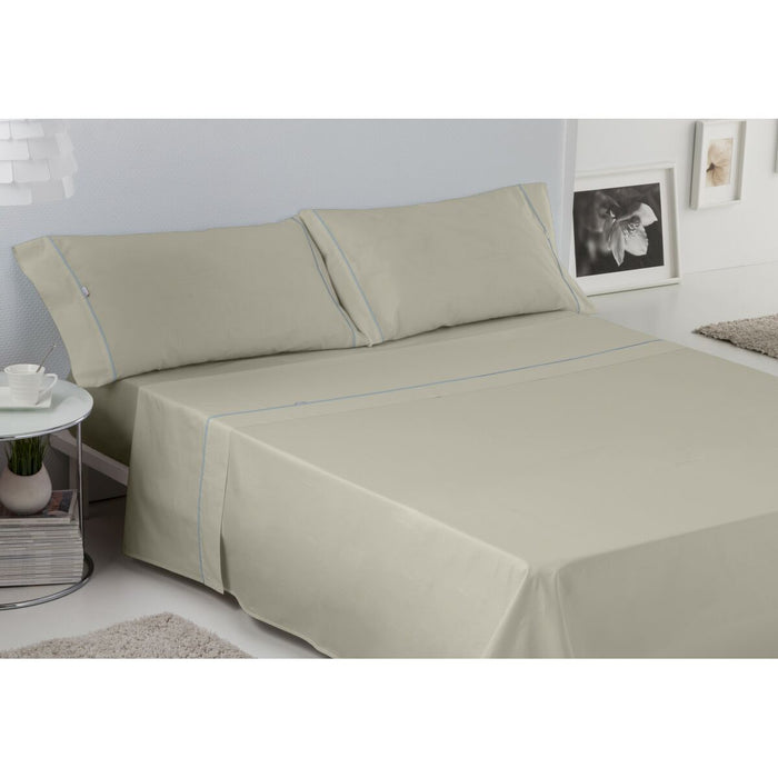 Juego de Sábanas Alexandra House Living Beige Cama de 150/160 4 Piezas