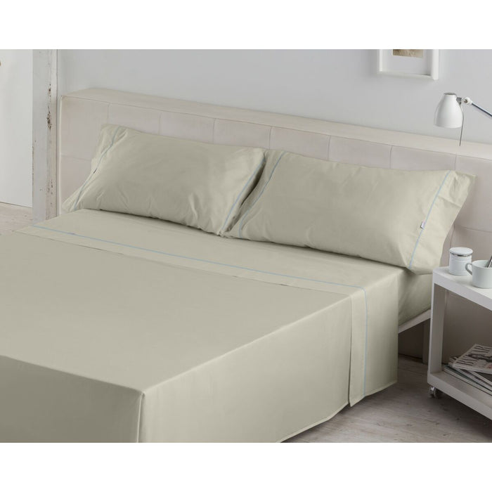 Juego de Sábanas Alexandra House Living Beige Cama de 150/160 4 Piezas