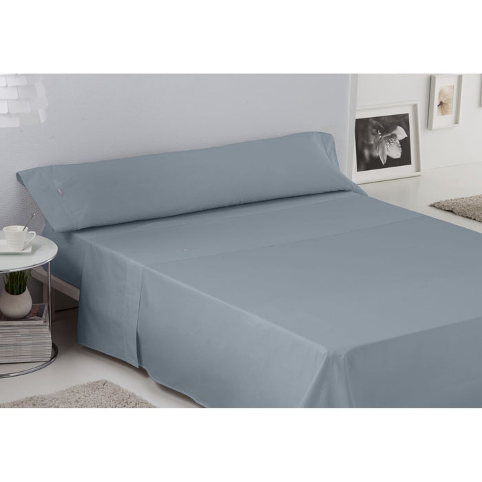 Juego de Sábanas Alexandra House Living Acero Gris Acero Cama de 105 3 Piezas