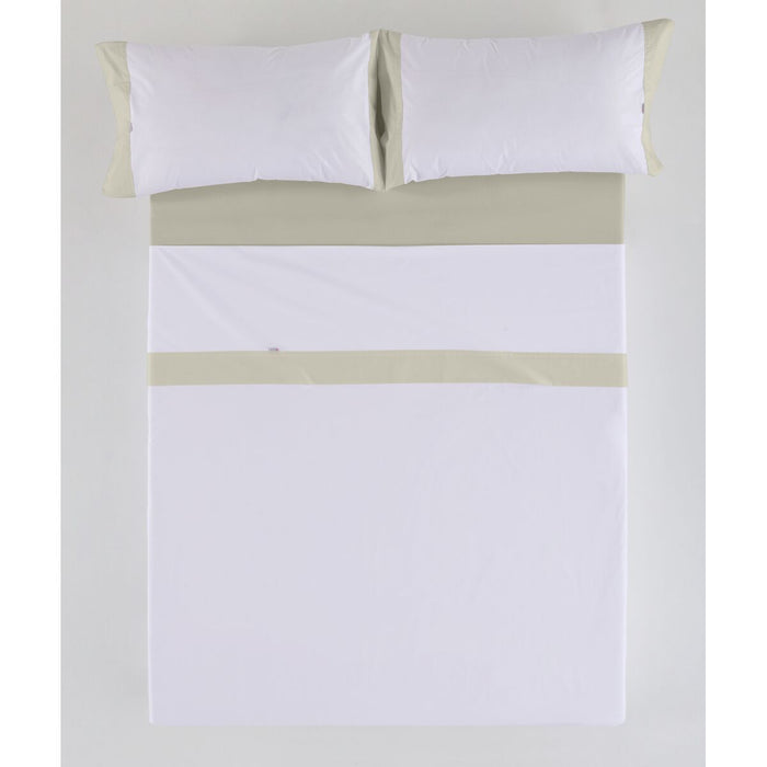 Juego de Sábanas Alexandra House Living Blanco Cama de 160 4 Piezas