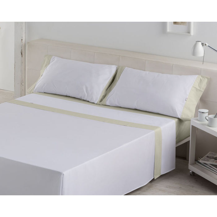 Juego de Sábanas Alexandra House Living Blanco Cama de 160 4 Piezas