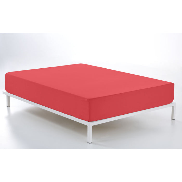 Sábana Bajera Ajustable Alexandra House Living Rojo 160 x 190/200 cm