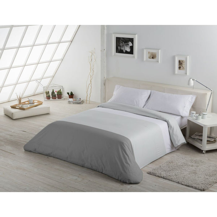 Funda Nórdica Alexandra House Living Gris Perla 180 x 220 cm