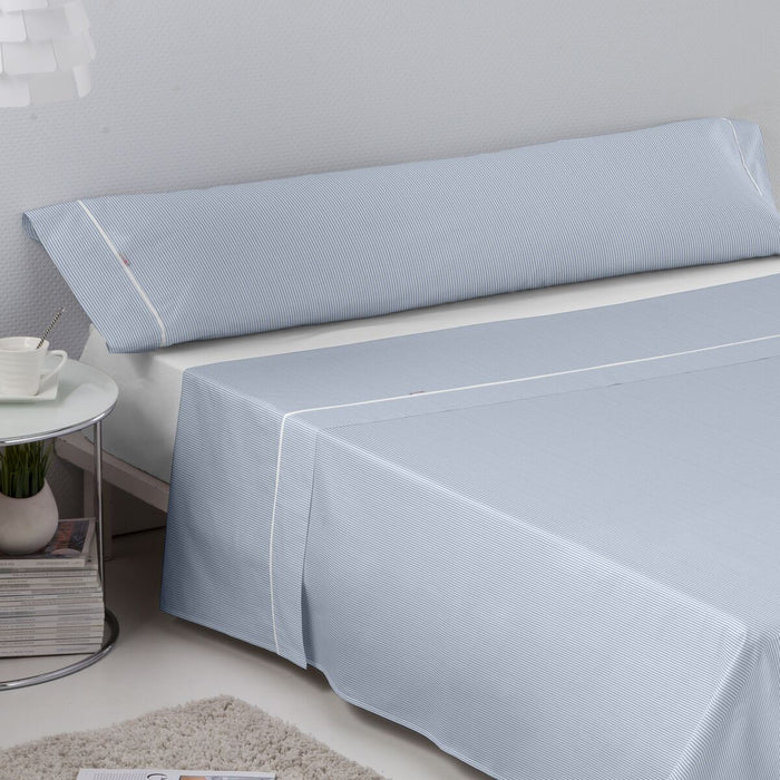 Juego de Sábanas Alexandra House Living Greta Azul Cama de 105 3 Piezas