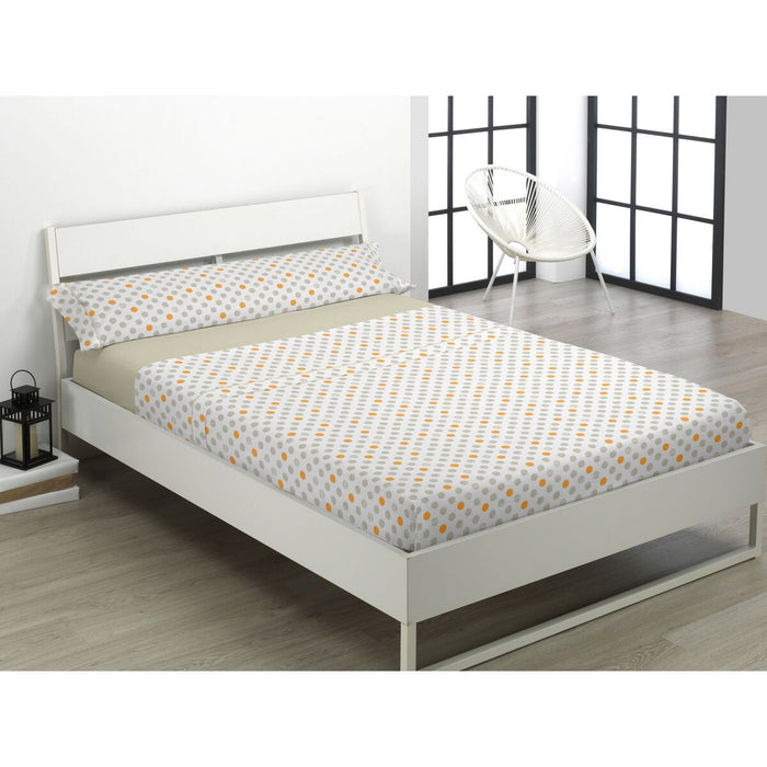 Juego de Sábanas Alexandra House Living Estelia Beige Cama de 160 4 Piezas