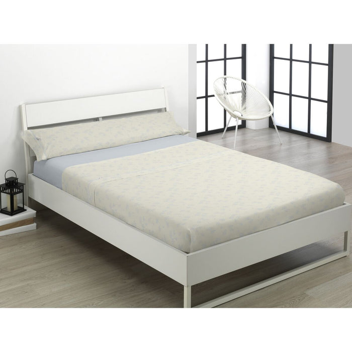 Juego de Sábanas Alexandra House Living Estelia Blanco Cálido Cama de 160 4 Piezas