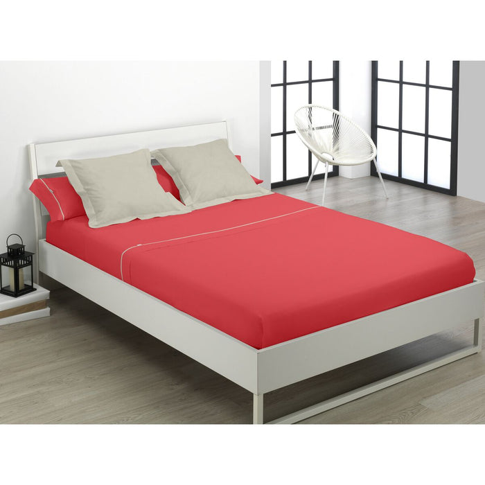 Juego de Sábanas Alexandra House Living Rojo Cama de 105