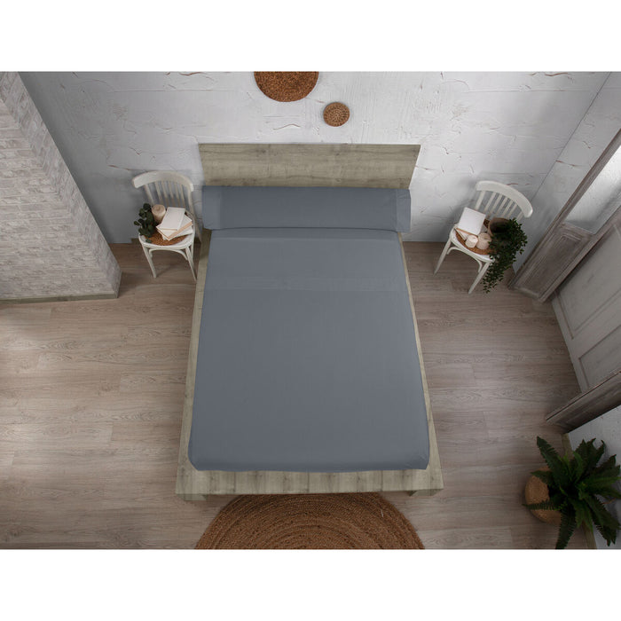 Juego de Sábanas Alexandra House Living Gris oscuro Cama de 105