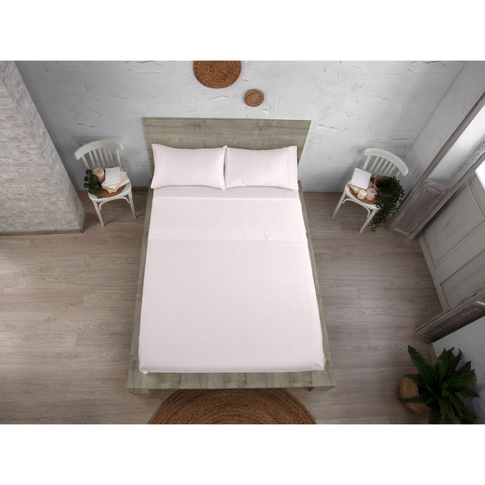 Juego de Sábanas Alexandra House Living QUTUN Rosa Cama de 135/140 3 Piezas