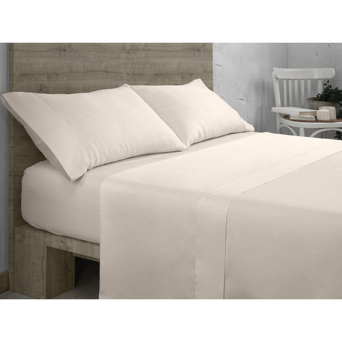 Juego de Sábanas Alexandra House Living QUTUN Natural Cama de 105 3 Piezas