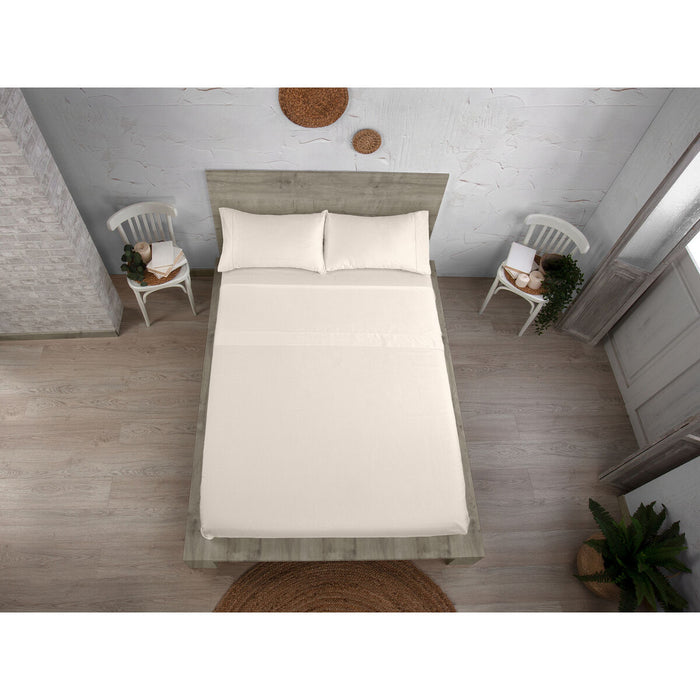 Juego de Sábanas Alexandra House Living QUTUN Natural Cama de 105 3 Piezas