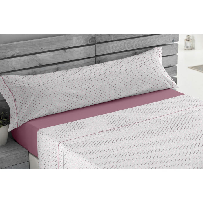 Juego de Sábanas Alexandra House Living Estelia Rosa Fuerte Cama de 160 4 Piezas