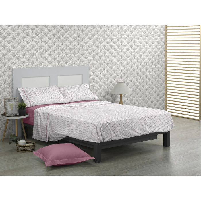 Juego de Sábanas Alexandra House Living Estelia Rosa Fuerte Cama de 160 4 Piezas