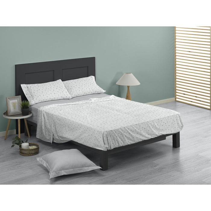 Juego de Sábanas Alexandra House Living Estelia Gris Cama de 105 3 Piezas