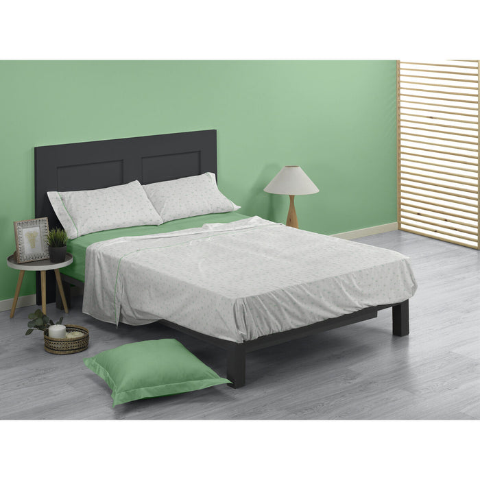 Juego de Sábanas Alexandra House Living Estelia Verde Cama de 90 3 Piezas